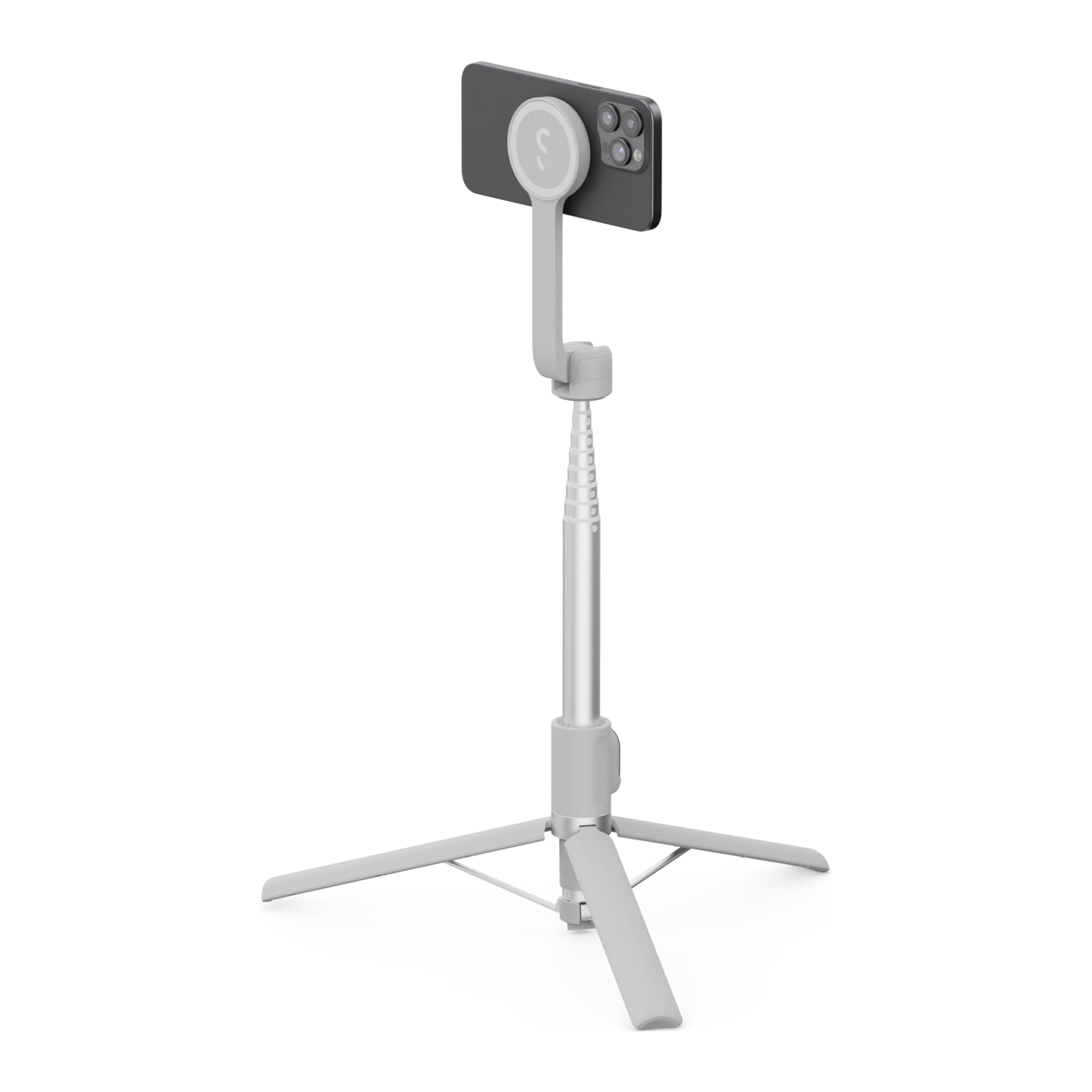 Shiftcam Snapstand Max – Magnetic Selfie Stick & Tripod – Compact, Foldable & Extendable With Tilt Head And Magnetic Bluetooth Remote (Stone, Snapstand Max)