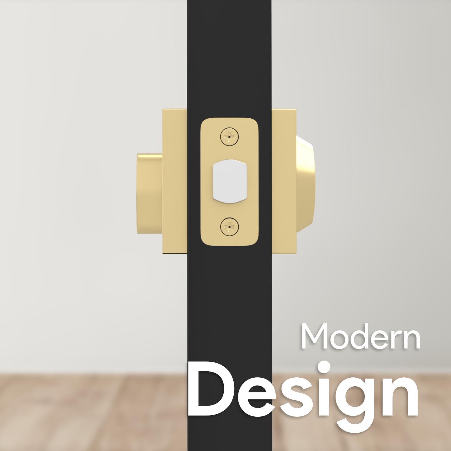 Mega Handles - Suana Heavy Duty Square Locking Deadbolt - Left/Right Handed - Interior/Exterior - Satin Brass