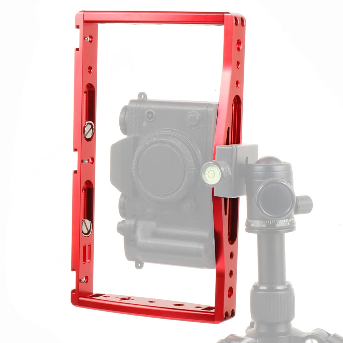 Novelgoal Aluminum Stabilizer Expanded Accessories Dual Hand Held Diving Support For Cell Phone For Sports Camera Hero 13 (Red)