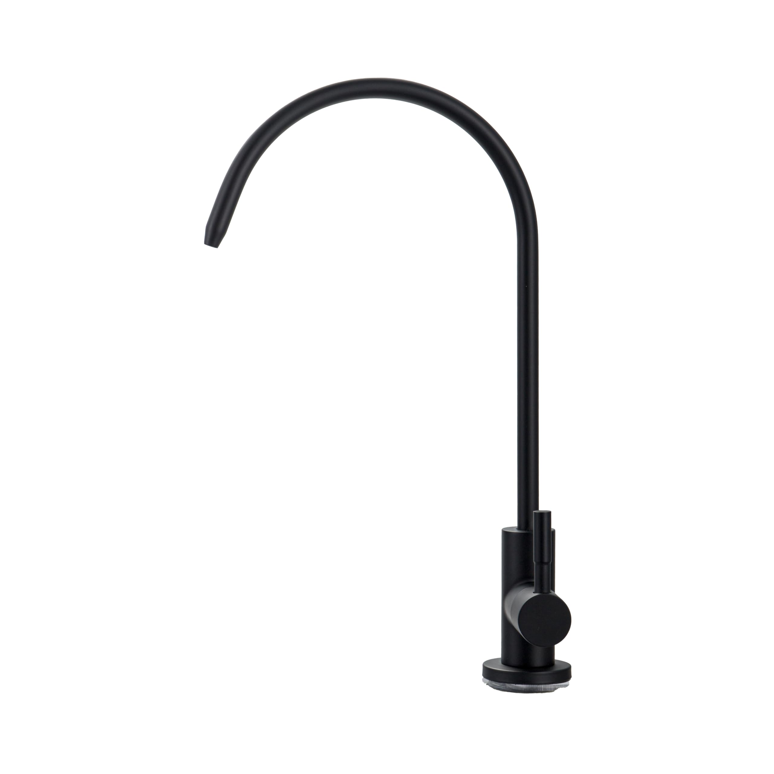 Baher Premium Filtered Water Faucet - Special Series 304 Stainless Steel, Ro System Compatible, 360° Gooseneck Spout, Brushed Finish, 10.5" Height (Matte Black)
