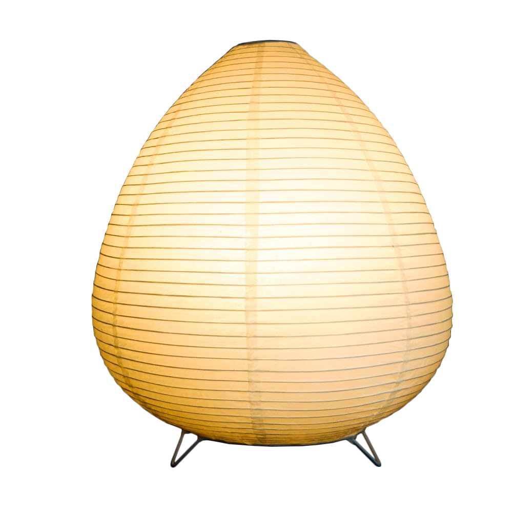 Fosinz Bedside Table Lamp Paper And Chrome Standing Lamp Room Decoration Festival Lantern Light Nightstand Desk Lamp Bedroom Dresser Living Kids Room College Dorm Coffee (White, 12.6"X11.02"X11.02")