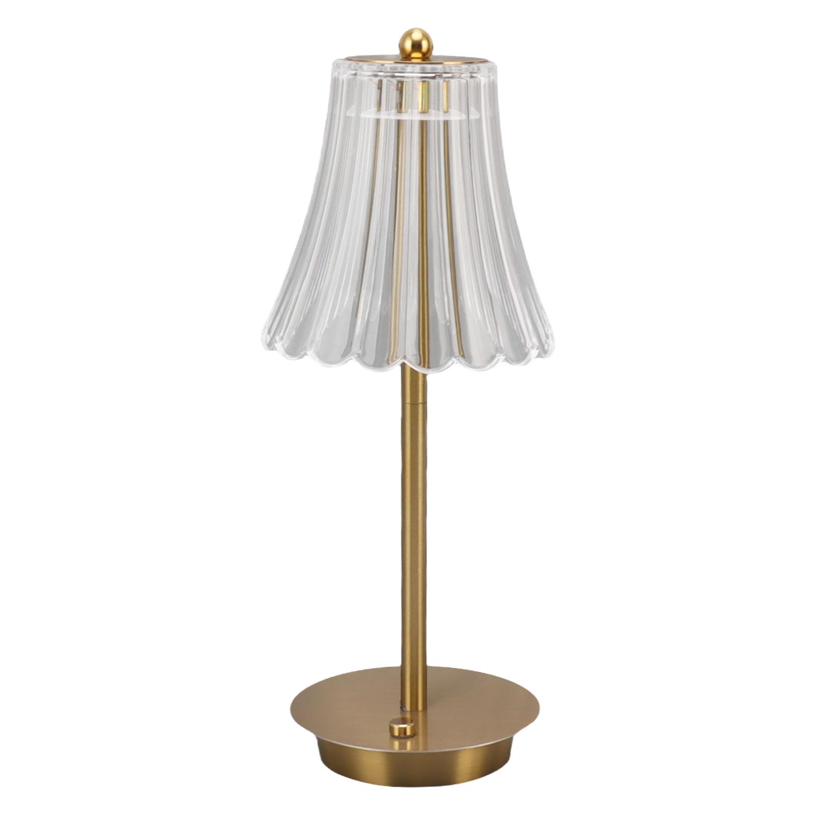 Pilipane Stepless Dimmable Desk Lamp , Crystal Touch Table Lamp For Bedrooms Nightstand , Acrylic Usb Charging Cordless Bedside Lamp For Living Guest Dinning Room Kitchen Copper Color