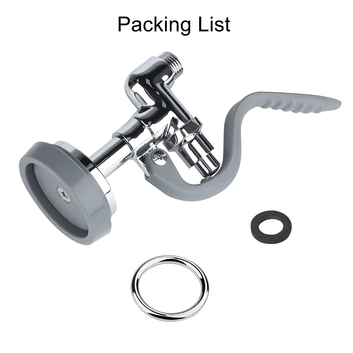 Kwode Pre-Rinse Spray Valve Commercial Sink Faucet Sprayer Head Dish Sprayer Nozzle Replacement Kit For Pre Rinse Kitchen Faucet At Home Restaurant Industrial Kitchens Chrome Polished-Grey