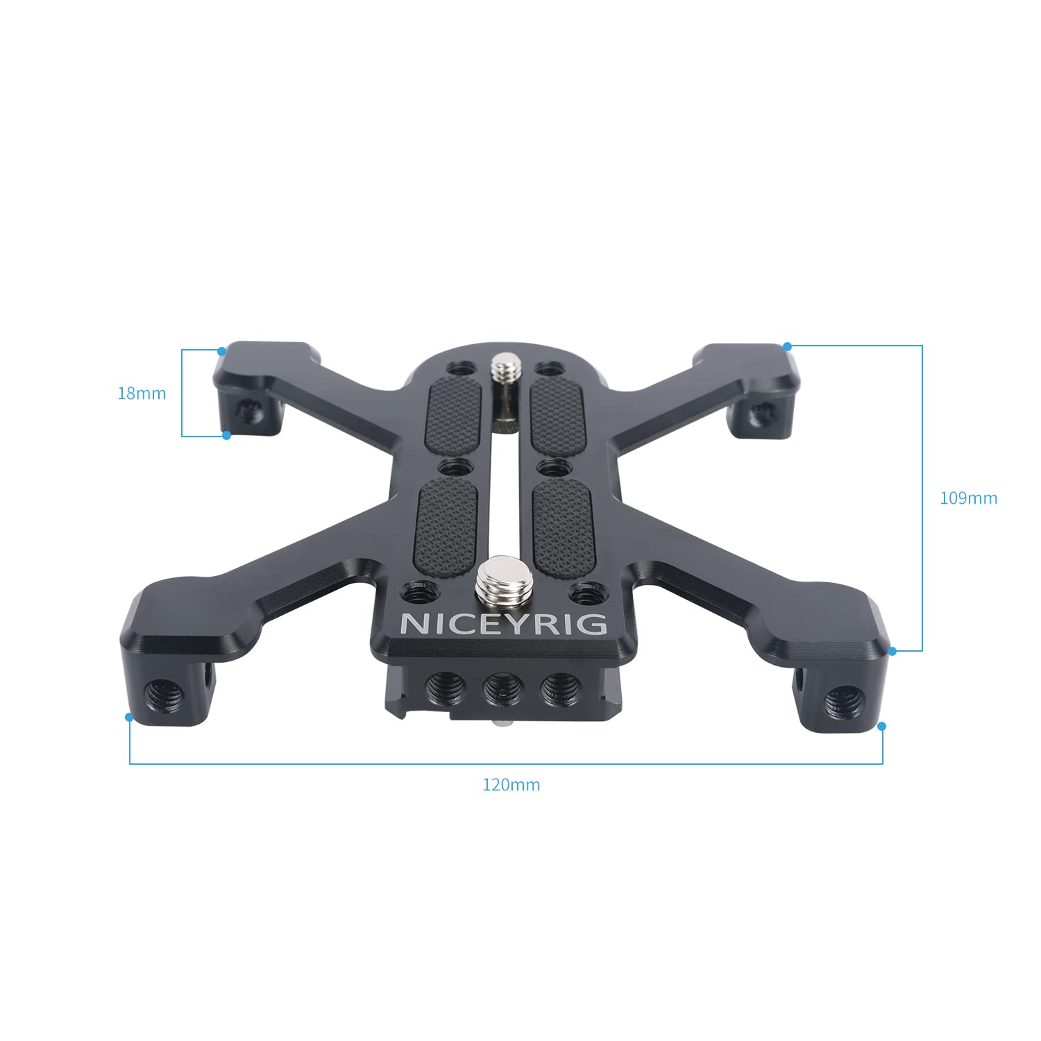 Niceyrig Quick Release Plate For Arca-Swiss Standard, Tripod/Ground Shooting Switch Plate With Four-Feet Stand Support For Heavy Camera, Camcorder - 520