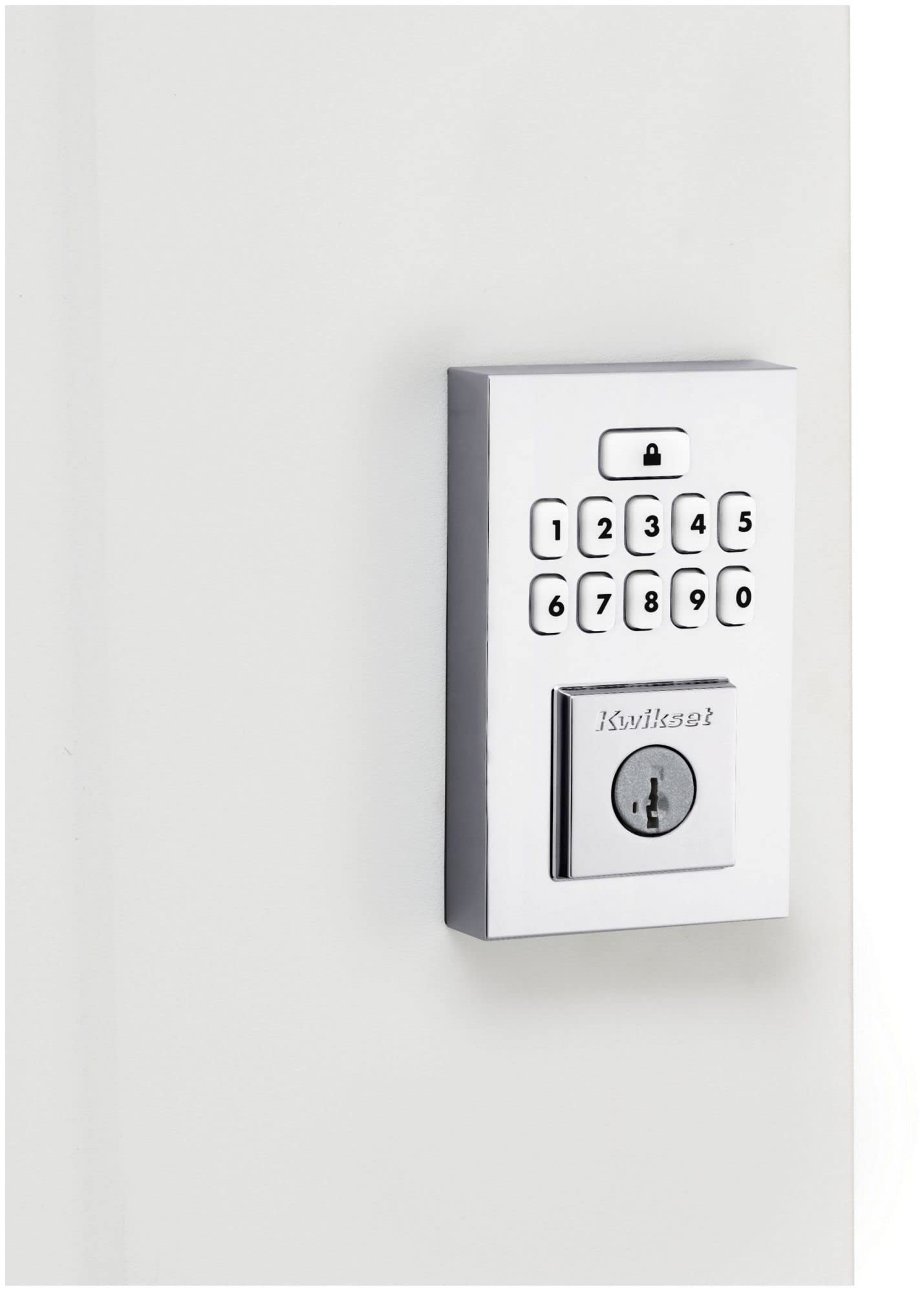 Kwikset 9260Cnt-514S Contemporary Smartcode Keypad Electronic Deadbolt Smartkey Matte Black Finish