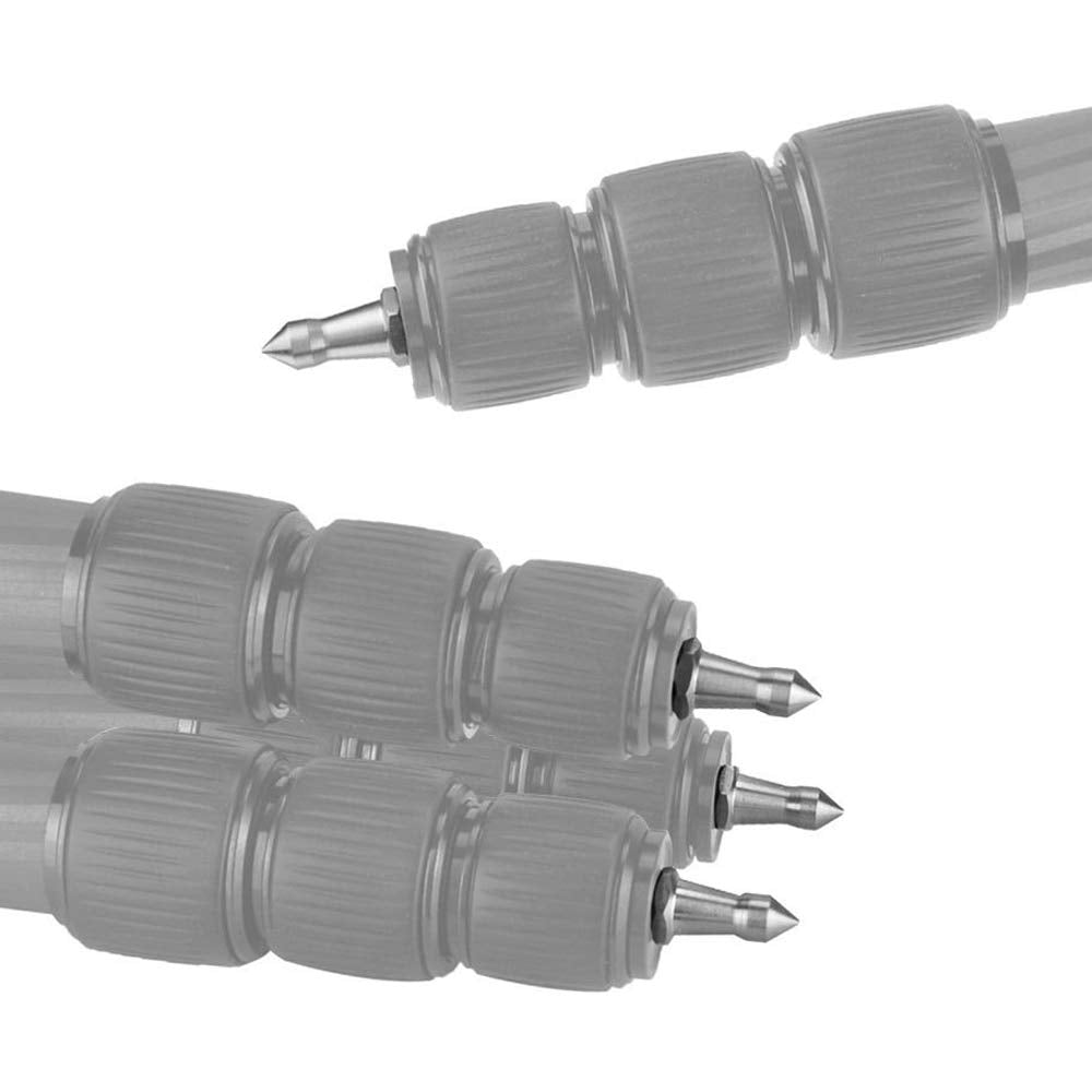Foto&Tech Stainless Steel 3/8 Inch Foot Spikes Compatible With Andoer Benro Gitzo Induro Kingjoy Manfrotto Weifeng Rrs, 16 Threaded Tripod Monopod, For Softer Looser Terrain 12Mm X 33Mm (3 Pieces)