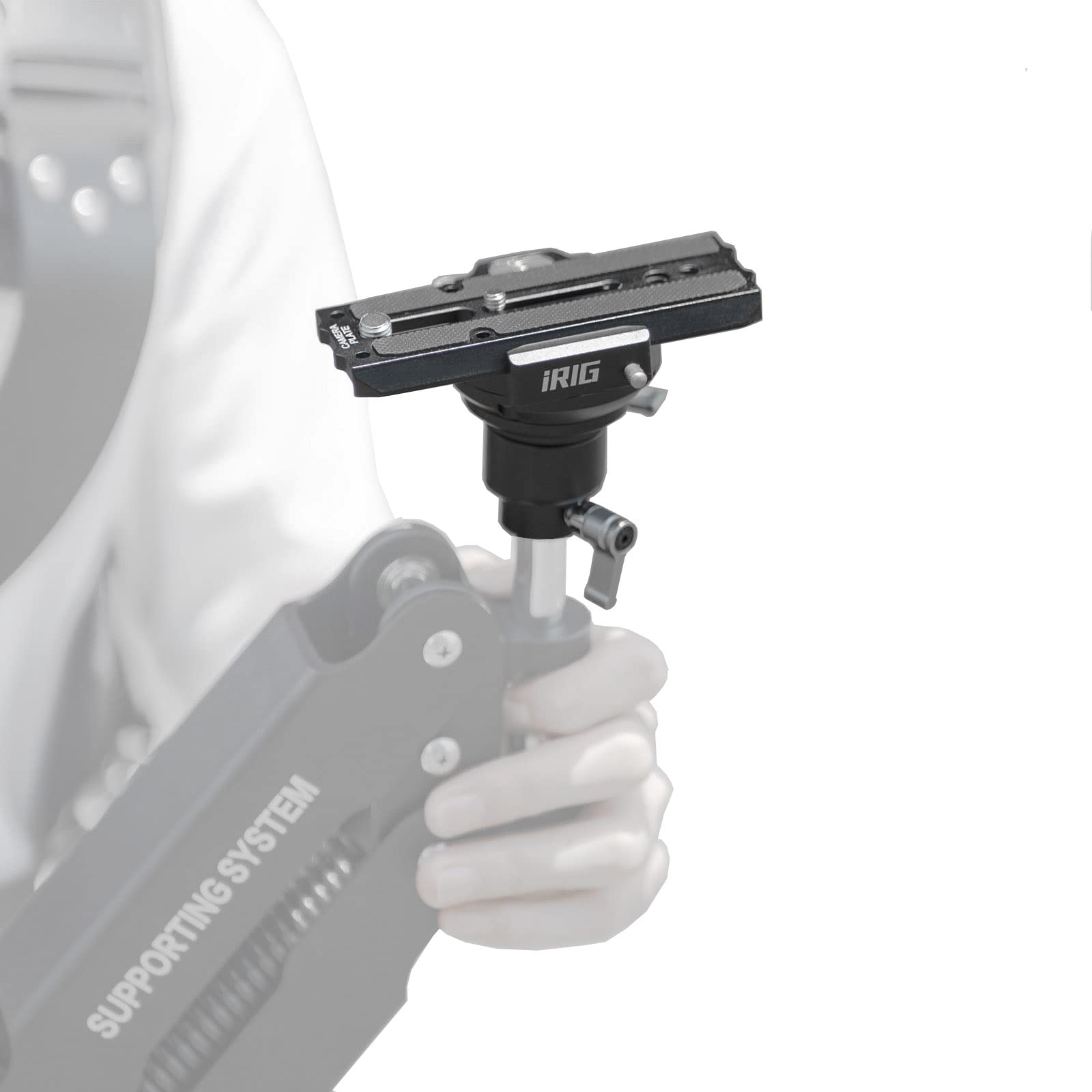 Difesuro Df Digitalfoto Irig Thanos Stabilizing Arm Adapter,Steadycam Gimbal Vest Rotatable Ball Head With Quick Release Plate Compatible With Dji Ronin 4D/Rs2/Rsc2,Crane 3S Etc Connect 12/13/16Mm Tube Vest