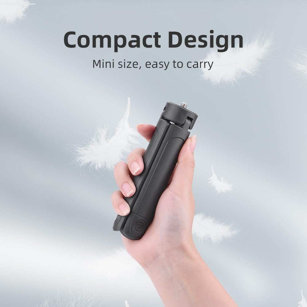 Capart Mini Tripod For Dji Osmo Action 4 3 2 Pocket 3 2 Insta360 X4 X3 X2 One Go 3 3S Go Pro Hero 12 11 10 9, Action Camera And Dsl Camera Webcam Phone Fill Light Microphone Mini Tripod