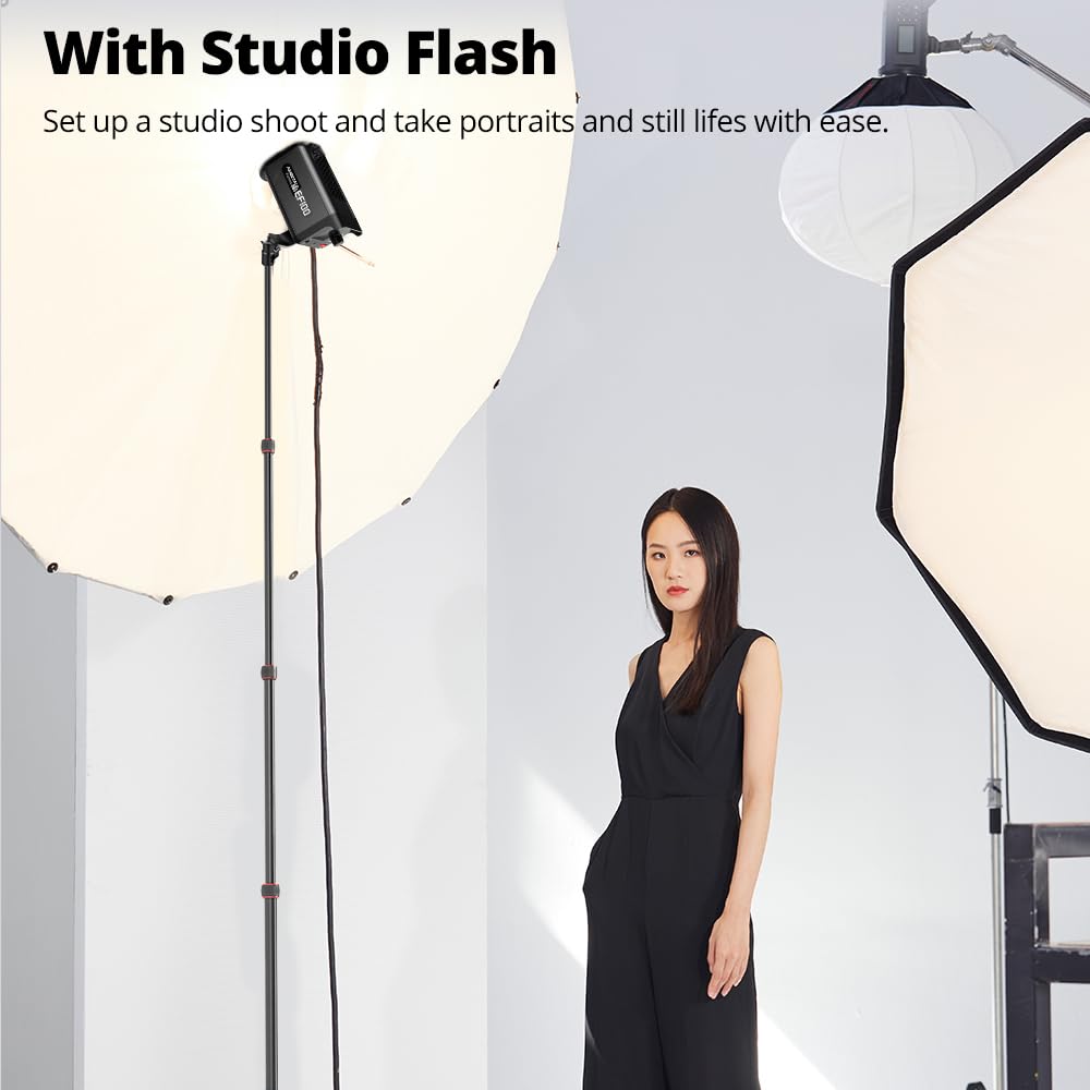 Ambitful Light Stand 220 Cm - Aluminium Lamp Tripod Portable Tripod Lighting Tripod Load 2.5 Kg Photo Light Stand For Outdoor Photography Ring Light Flash Light ，Weight 600G With Carry Bag