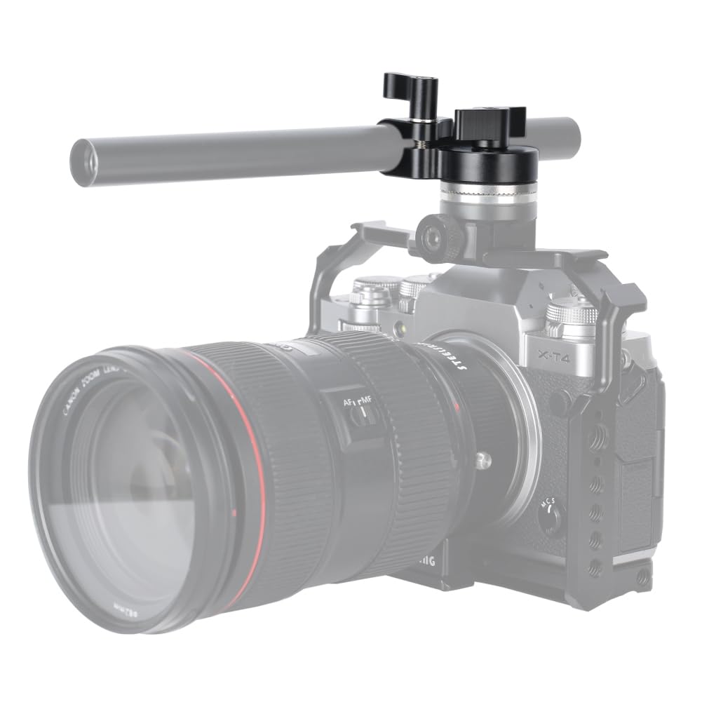 Niceyrig M6 Thread Rosette Mount To 15Mm Single Rod Clamp Compatible With Dslr Camera Rig Railblock Support System - 428