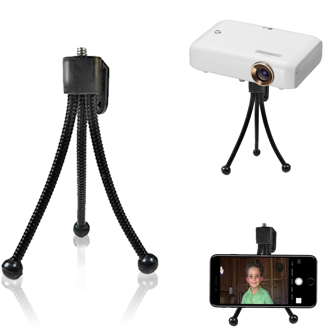Ls Photography Ls Pro Light And Slim Flexible Mini Tripod For Cellphones Holder Adapters, Compact Cameras, And Camcorders, Lgg699