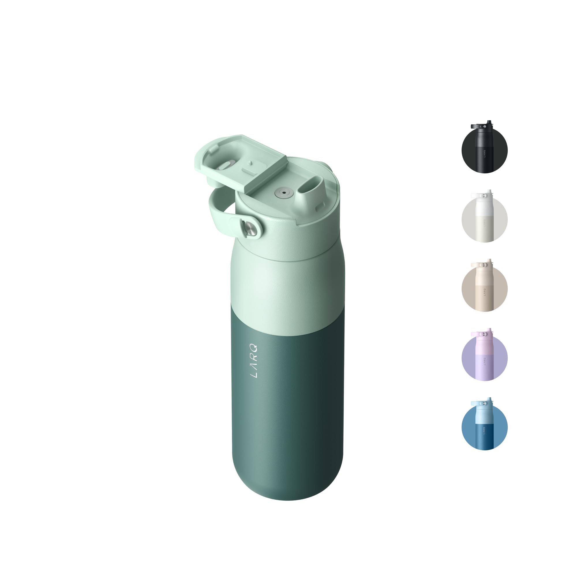 Larq Bottle Swig Top 23Oz - Insulated Stainless Steel Water Bottle With Built-In Silicone Handle