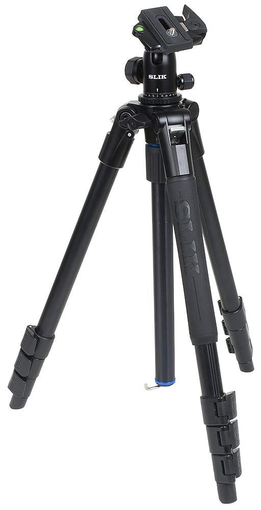 Slik Pro Al-324Bh4 W/Sbh-400 Ball Head For Mirrorless/Dslr Sony Nikon Canon Fuji Cameras And More - Black (613-360)