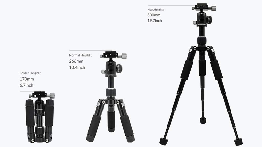 Foldio Foldable Studio Heavy Duty Lightweight Tripods By Foldio Foldable Studio, Portable Cell Phone & Camera Tripods With Phone Holder, For Iphone, Android, Tripod For Photo Video Shooting (Tripod 50V)