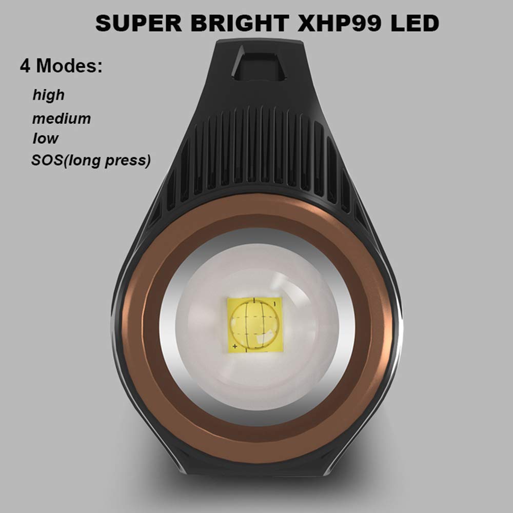 Luxnovaq Brightest Flashlight Rechargeable Powerful Tactical Flashlights With Xhp99 & Cob Led, 10000 High Lumen Zoomable Handheld Spotlight Floodlight Motion Sensor Waterproof Outdoor Usb Searchlight