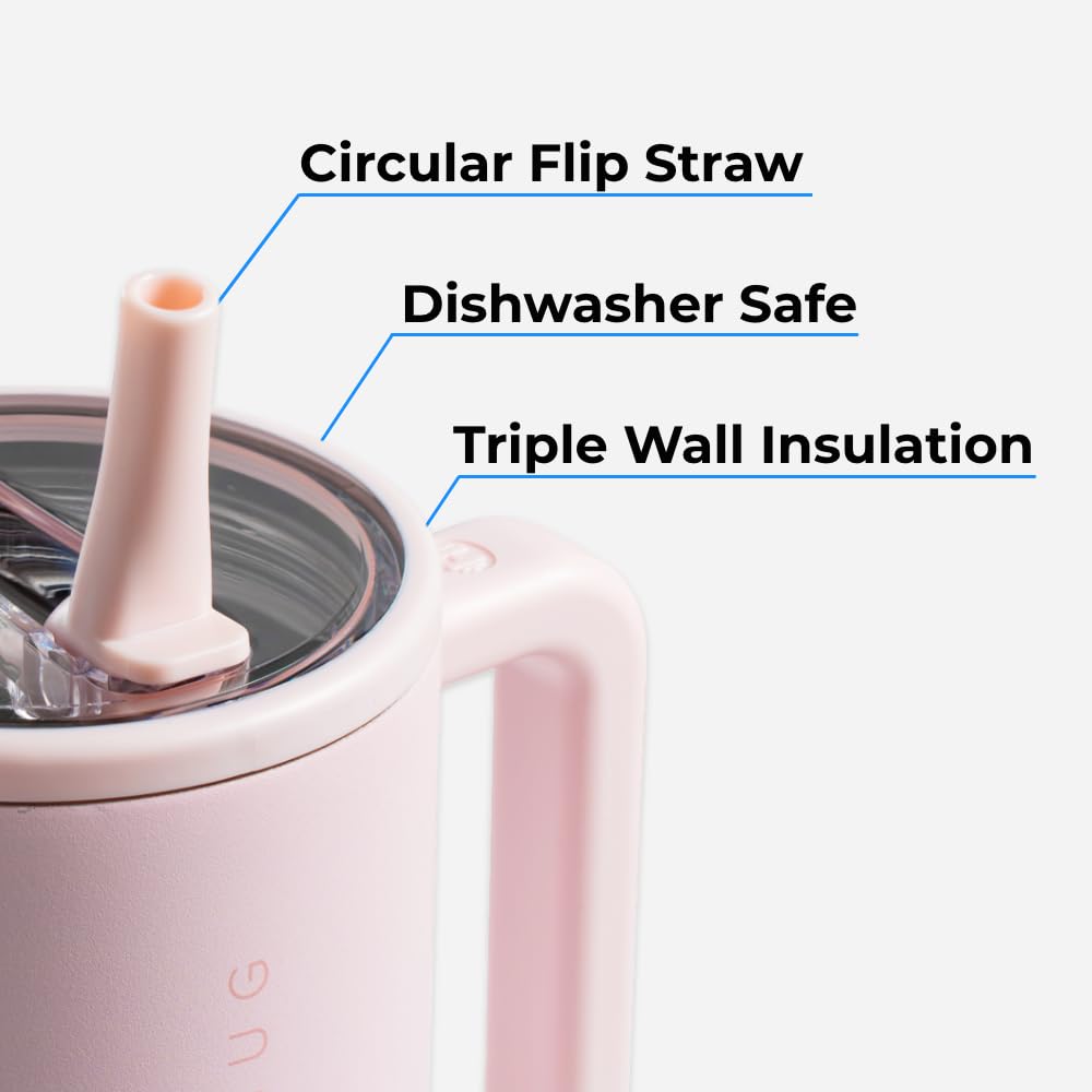 Hydrojug Kids - 20 Oz Insulated Kids Water Bottle With Flip Straw & Handle  Leak-Proof & Durable