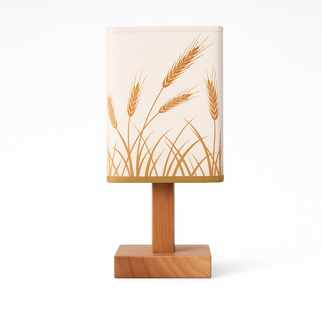 Home Decor Ss Bedside Table Lamp For Bedroom – Small Nightstand Lamp With Fabric Shade, Minimalist Desk Lamp For Living Room, Office, Dorm, Kids Room, Reading & Study Light (Adapter Not Included)
