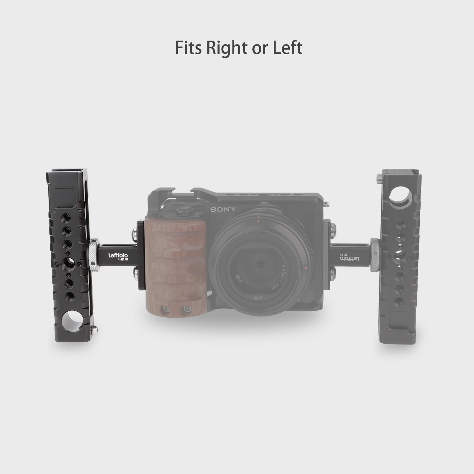 Leftfoto Universal Camera Top Handle Grip/Side Handle, For Dslr Camera Cage Video Camcorder Rig Video Film Movie Making,With Shoe Mount For Led Lights Microphones