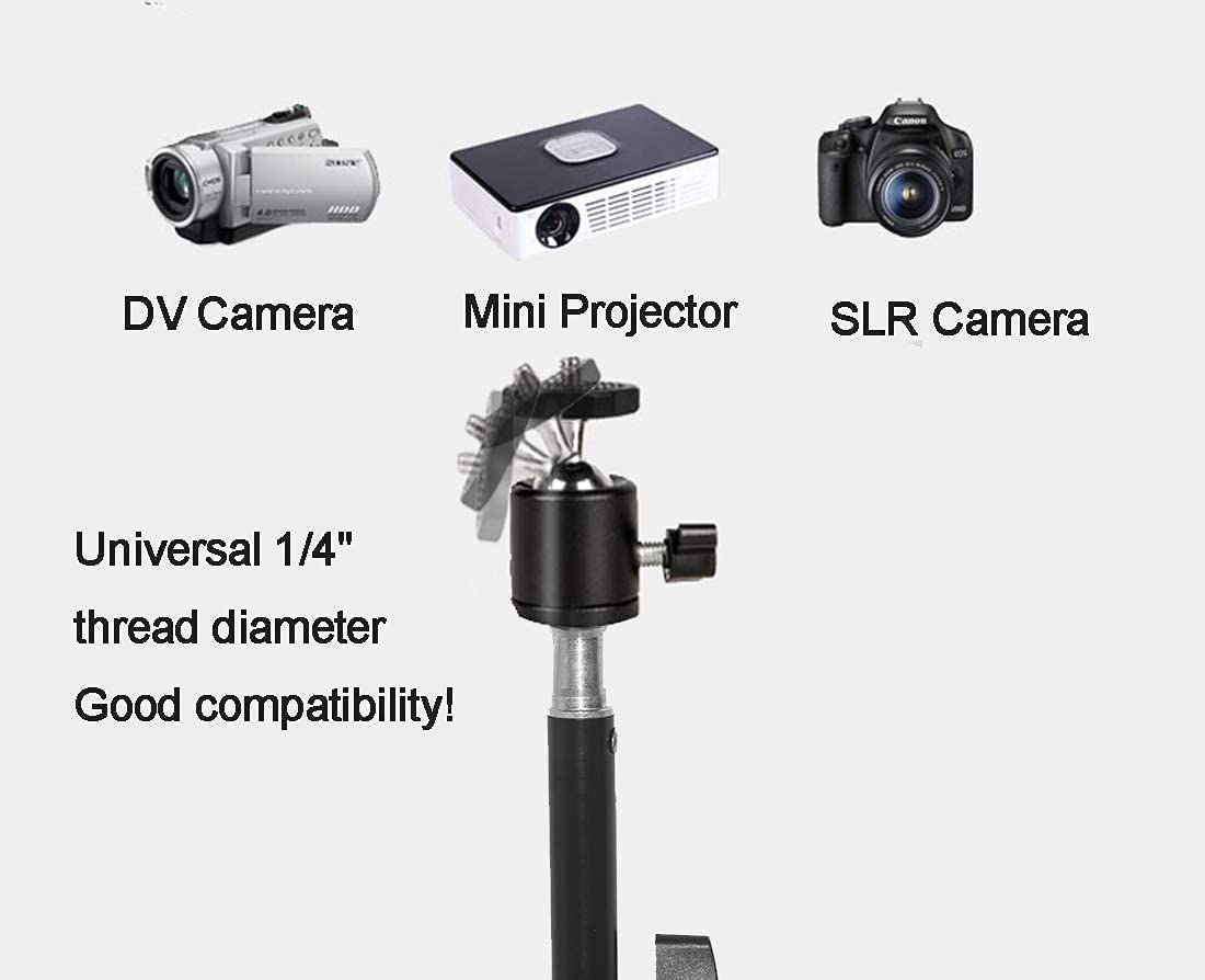 Coret Projector Tripod Stand, Portable Mount Floor Stand, Photography Light Stand, Outdoor Camera Tripod Stand With Ball Head For Projector,Camera, Webcam,Smartphone