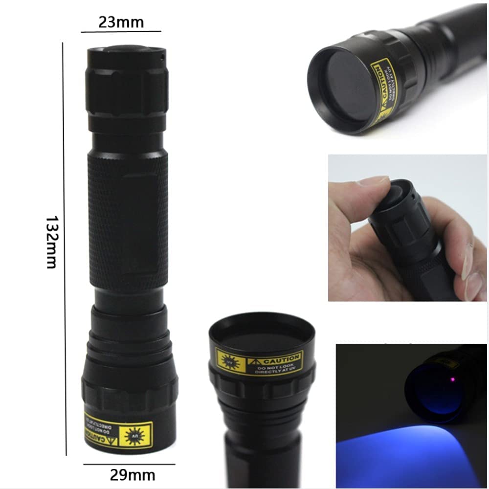 Junchi Uv Flashlight Rechargeable Waterproof Mini 10W Portable 365Nm Flashlights Handheld Night Uv Flash Light For Night Fishing Dog Urine Pet Stains Resin Curing