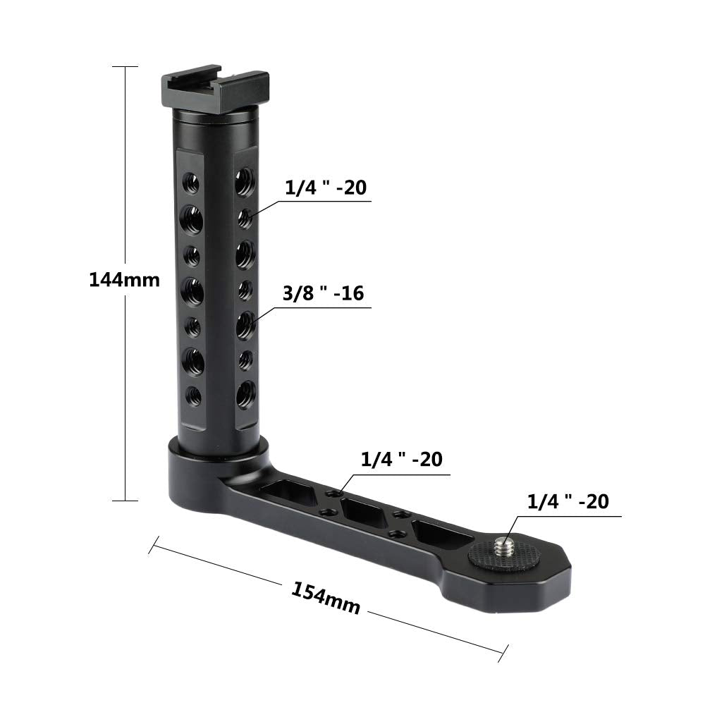 Camvate Triple Nato Rail Quick Release Bar + Universal L Bracket Handle + Super Clamp