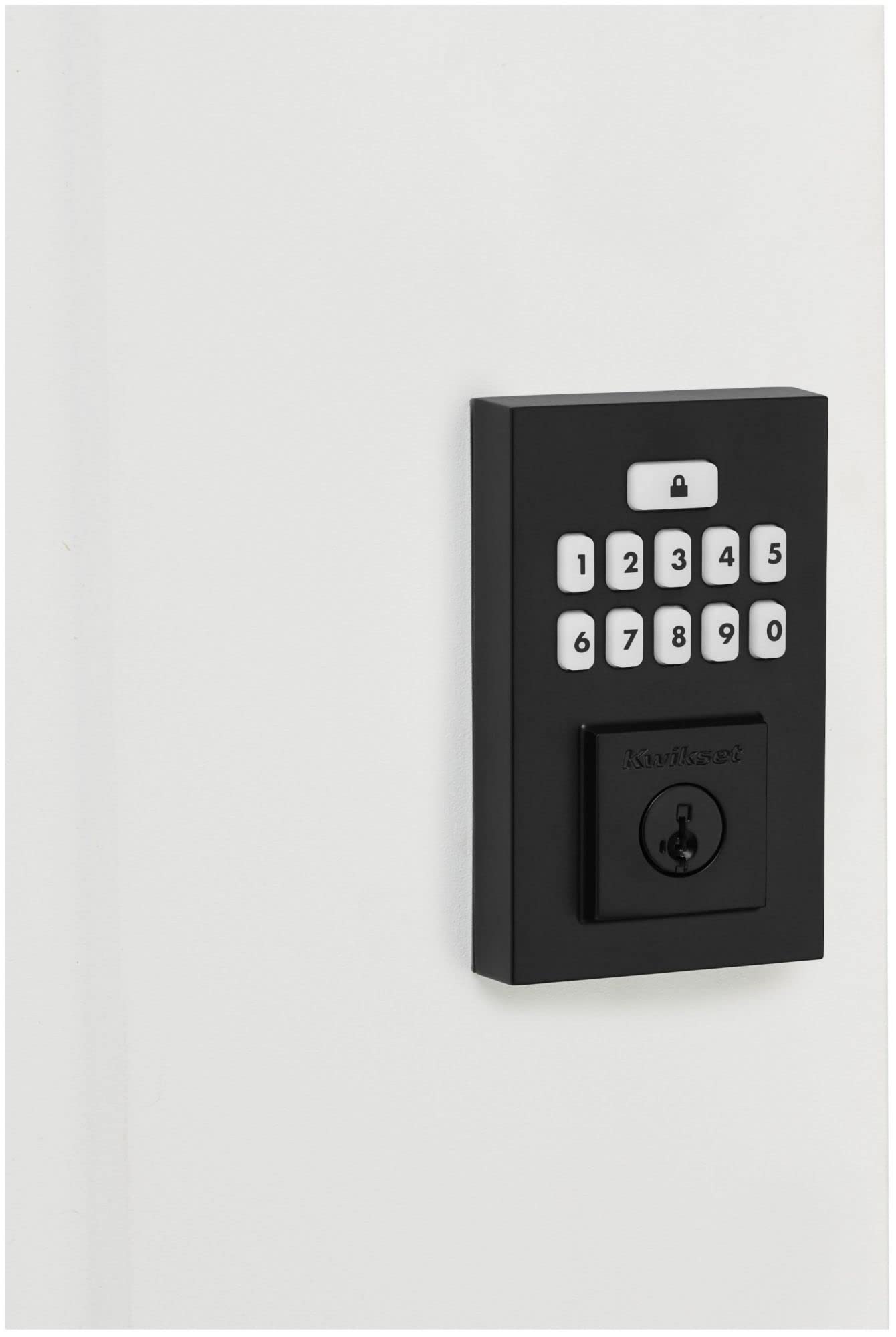 Kwikset 9260Cnt-514S Contemporary Smartcode Keypad Electronic Deadbolt Smartkey Matte Black Finish