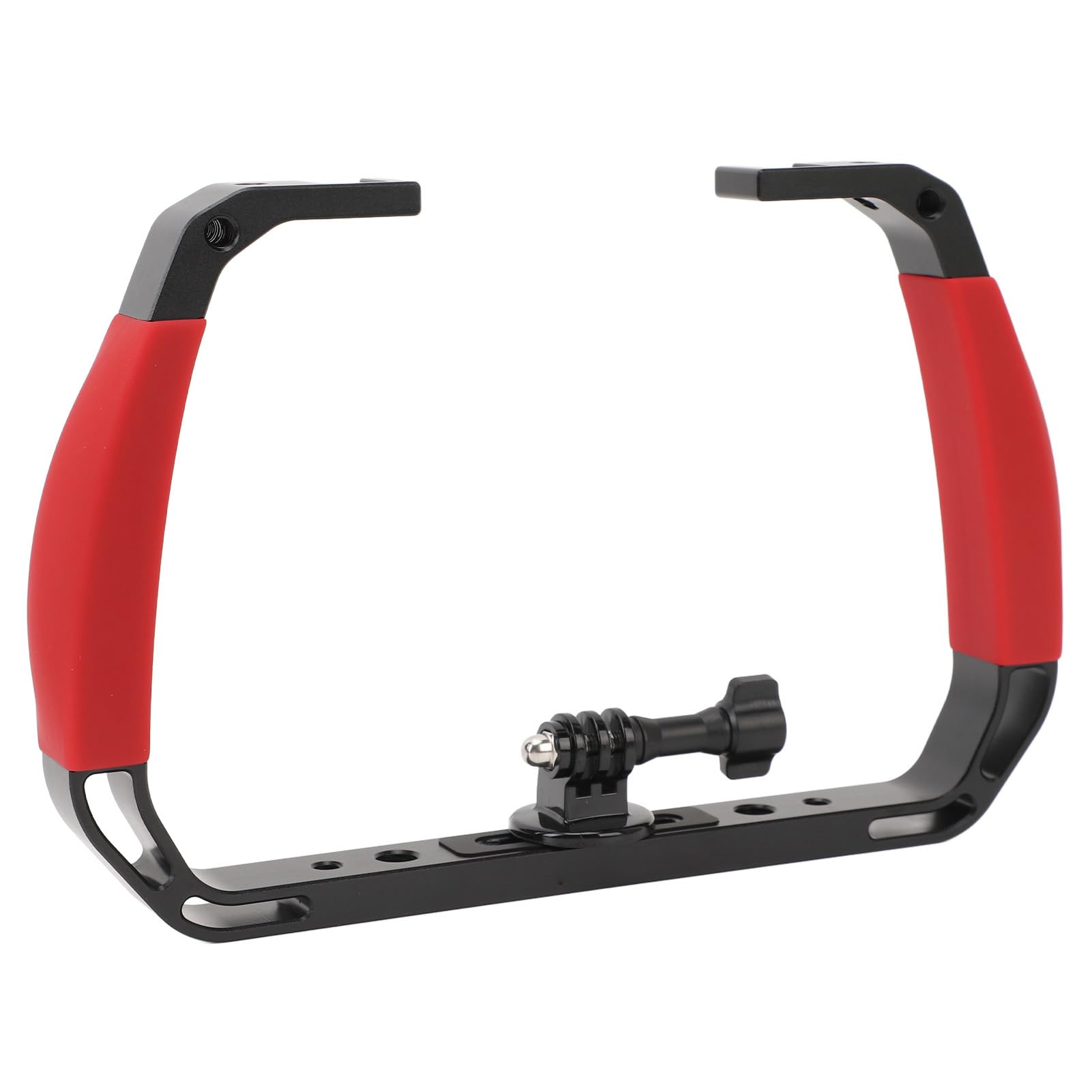 Youthink Underwater Diving Rig Stabilizer With Non Slip Grip For Action Camera Handle - For Diving Enthusiasts And Videographers - Aluminium Alloysilicone (Red)