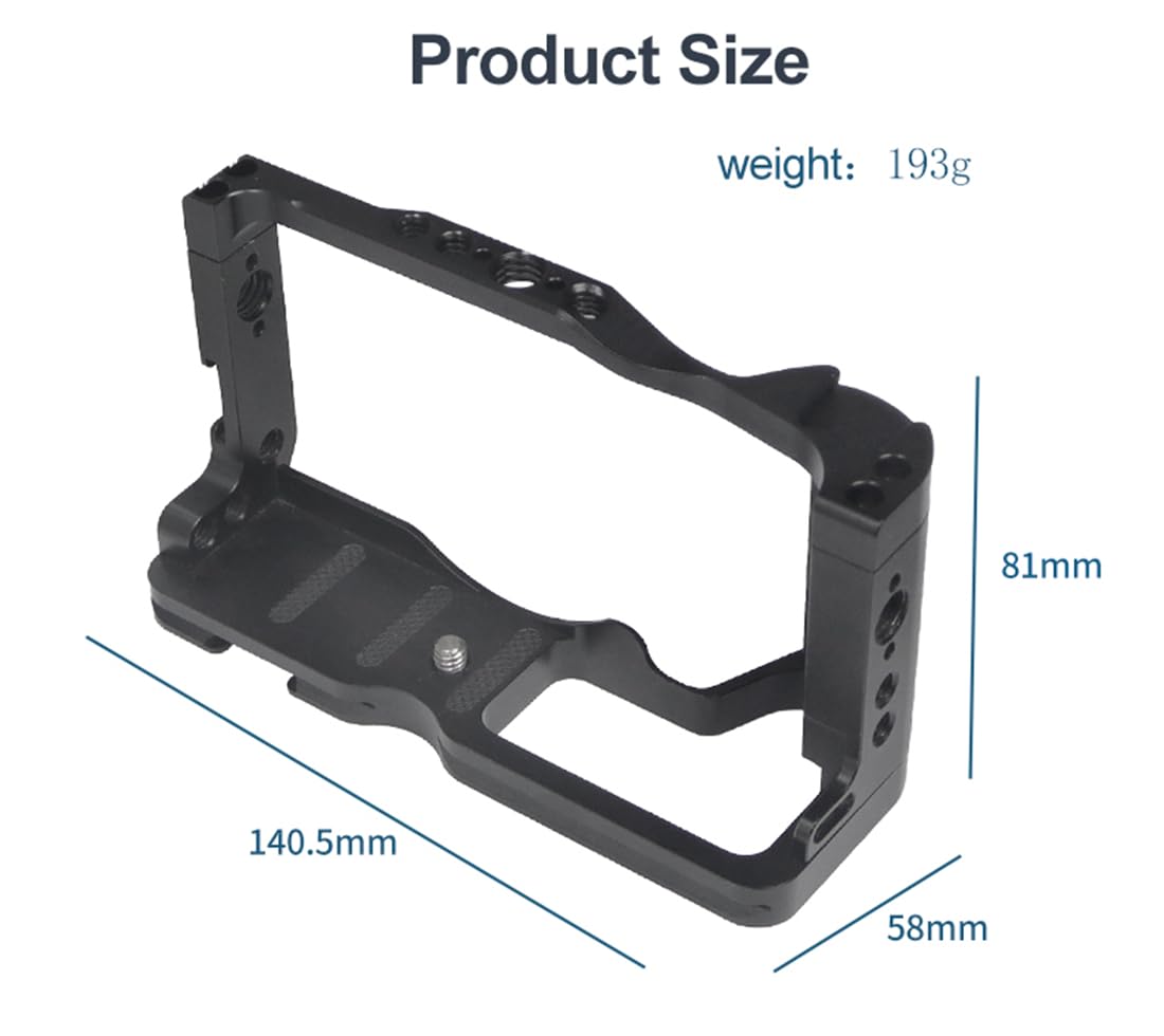 Novelgoal Camera Cage Rig, Quick Release Camera Cage Protective Case Compatible With M6 2 Dslr Video Film Vlog Stabilizer (Cage Only)