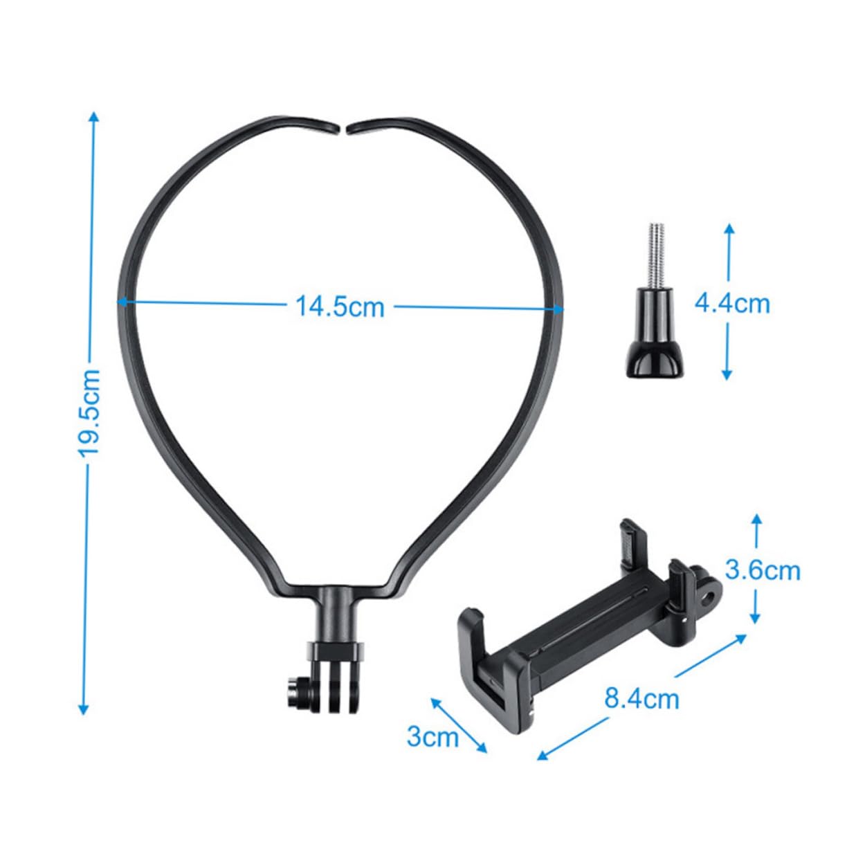 Homsfou Collar Neck-Hanging Selfie Video Stabilizer Cell Phone Stand Selfie Neck Holder Mount For Neck Hanging Mobile Holder Hands Neck Mount Neck Hanging Stabilizer Abs