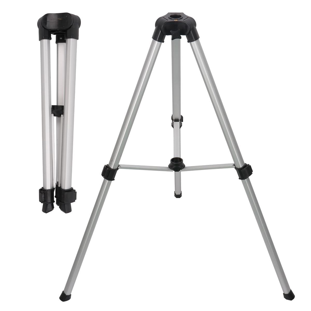 Fancyall Tripod With Built-In Bubble, Stable Tripod Base With Heavy-Duty Plastic Fittings And Ribbed Rubber Feet