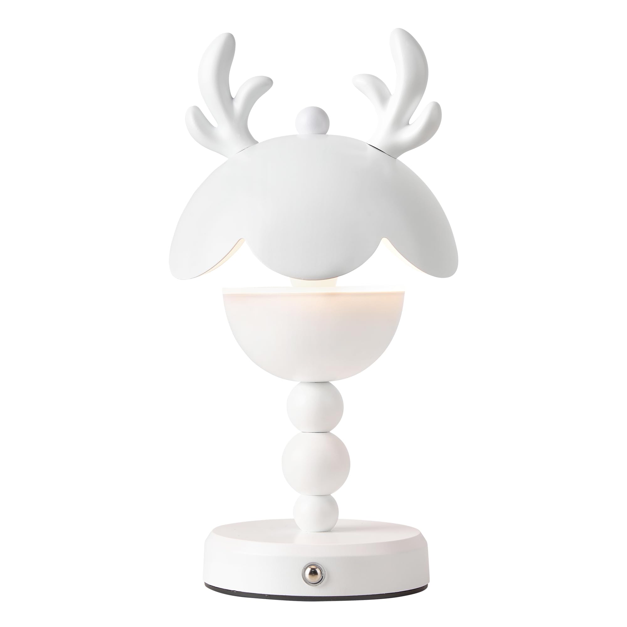Hanass Modern White Cordless Led Table Lamp, Dimmable, Rechargeable, 5W, 9.8H X 4.9W X 4.9D, Indoor/Outdoor, Wx8808-1