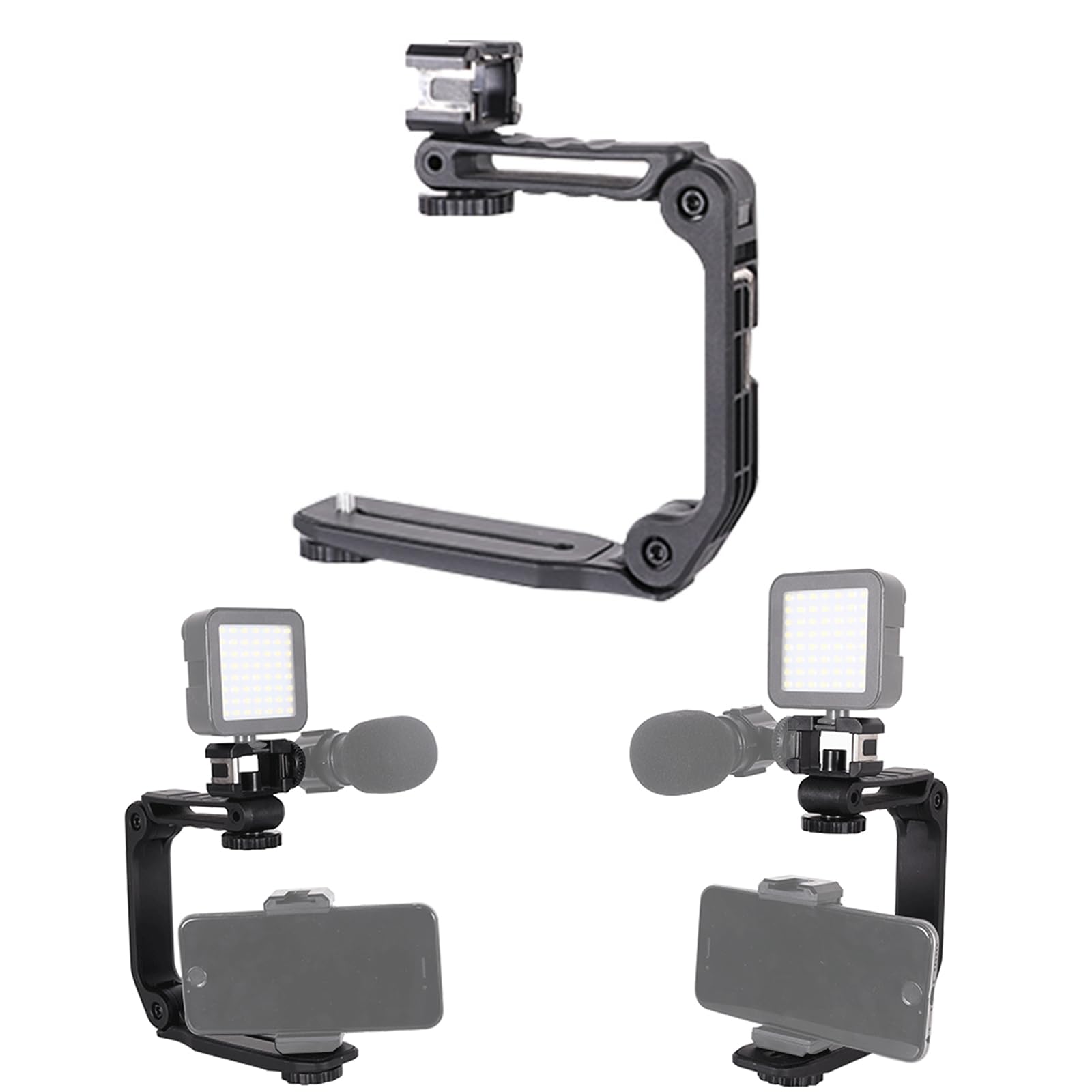 Ldbuejiaja Professional Handle Video Grip For Shots And Clear Videos Ushaped Stabilizer Universal 1/4 Screw Holes Video Stabilizer