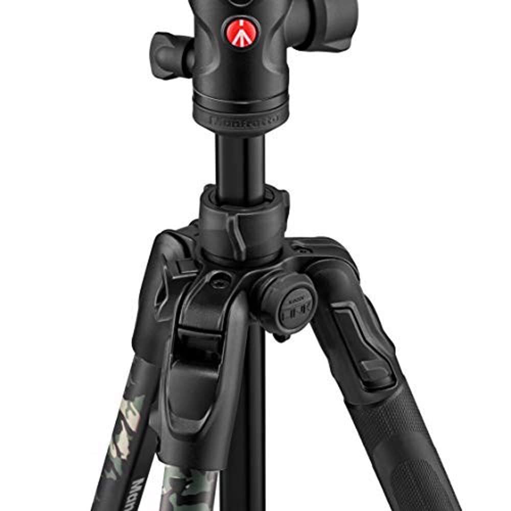 Manfrotto Be Advanced Camo Travel Tripod, Advanced Travel Tripod Kit, With Ball Head With Ergonomic Controls, Twist Lock Closures, Photography Tripod, Tripod For Video Cameras And Cameras - Green