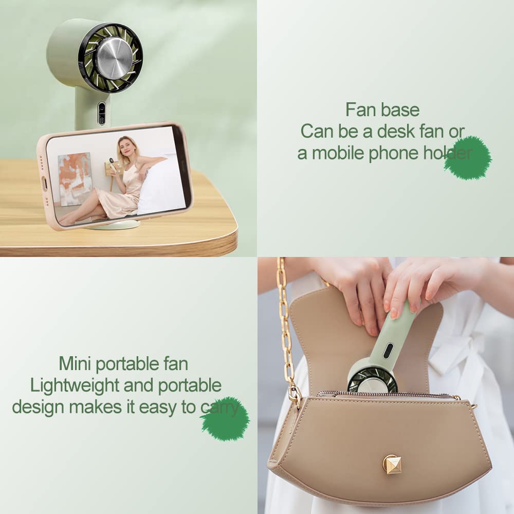 Hitnext Portable Handheld Fan, Mini Cold Compress Fan Small Personal Fan For Travel Usb Rechargeable