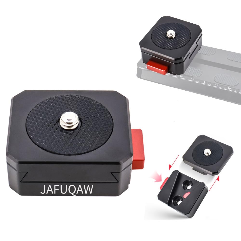 Jafuqaw Quick Release Plate For Camera & Tripod, Gimbal, Monopod, Stabilizer/Video Light & Light Stands V Shape Slide Plate