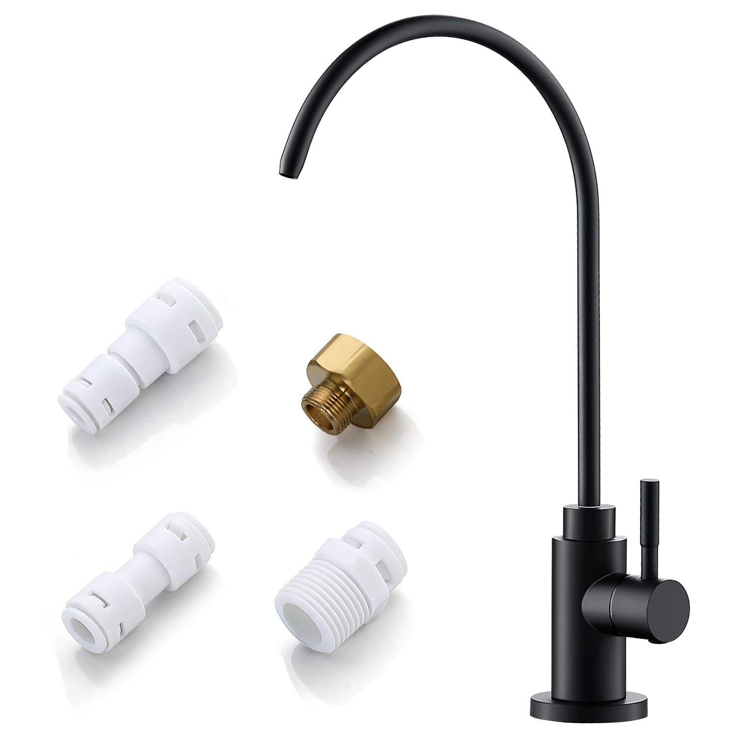 Vmasstone Water Filter Faucet, Reverse Osmosis Faucet Fits Most Ro Units Or Water Filtration System In Non-Air Gap, Lead- Stainless Steel Drinking Water Faucet For Bar Kitchen Sink, Rv (Dm001 Mb)