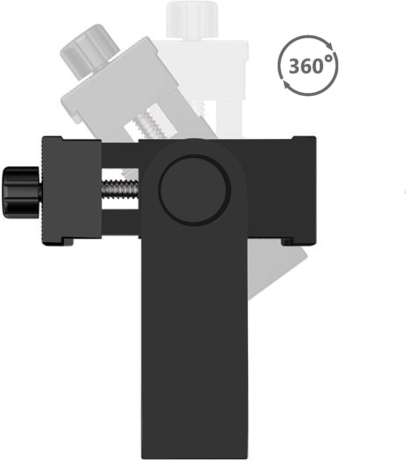 Alphx Innovations Alphx Universal Smartphone Tripod Cell Phone Holder Mount Adapter Set, Fits Iphone, Samsung, And All Phones, Rotates Vertical And Horizontal With Adjustable Clamp, Includes Mini Tripod