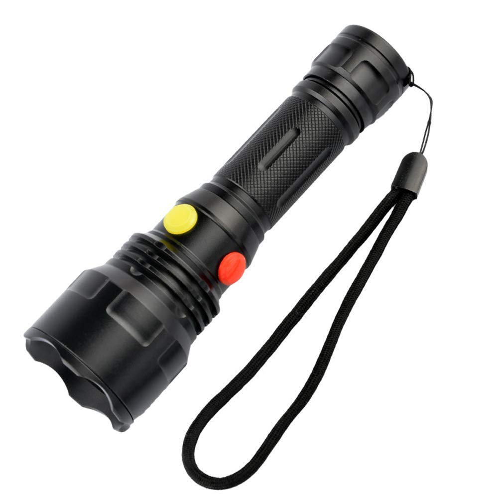 Bestsun 4 Color In 1 Outdoor Flashlight With Red Green White Yellow Light, Multiple Color Flashlights Road Signal Torch For Night Vision, Camping, Hiking, Fishing