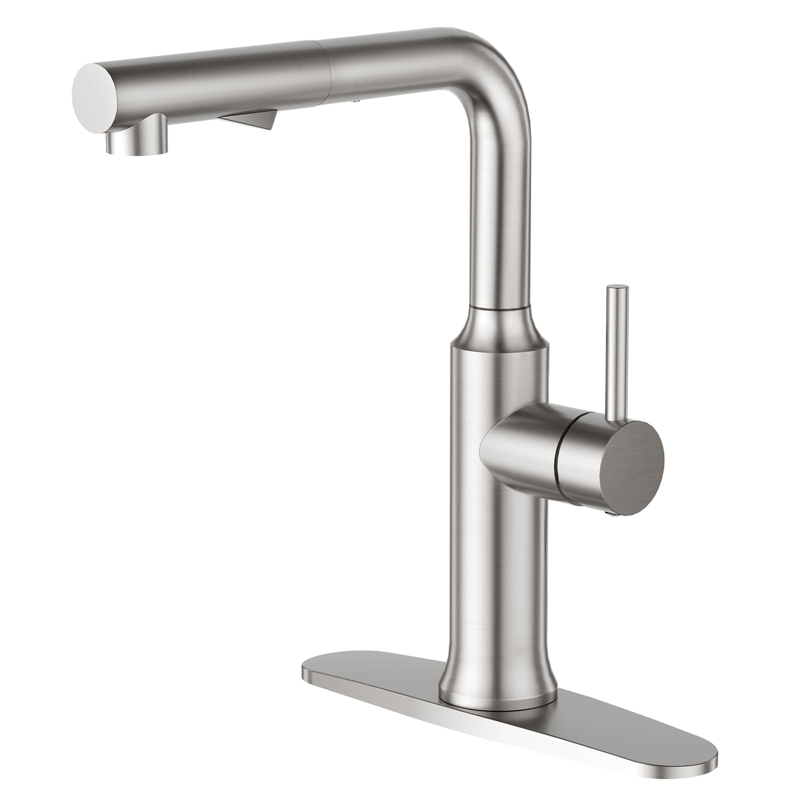 Crea Kitchen Faucets With Pull Down Sprayer, Bar Sink Faucet Brushed Nickel With Magnetic Docking, Commercial Modern Faucet Rv Kitchen Sink Faucet