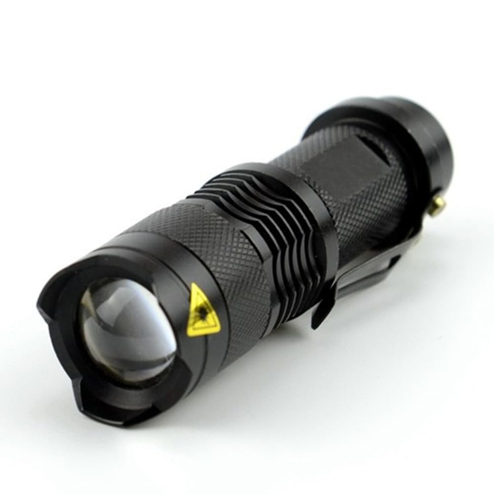 Mviocs 3 Pack Mini Flashlights, Bright Led Flashlight With Clip,3 Modes, Zoomable Compact Powerful Emergency Flashlights - Drop Resistant And Water Resistant
