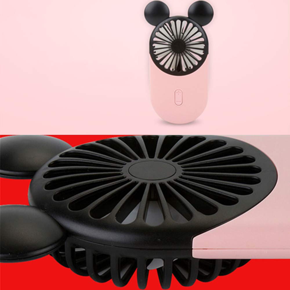 Cute Personal Mini Fan, Handheld & Portable Usb Rechargeable Fan With Beautiful Led Light
