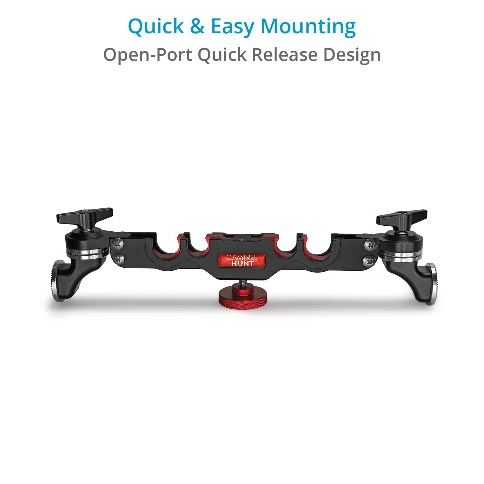 Camtree Hunt Quick Mount Rosette Handle Set For 15Mm Rail Rod Support. Comfortable Handgrip For Dslr Video Camera Cage Shoulder Rig Kit (Ch-Qm-H)