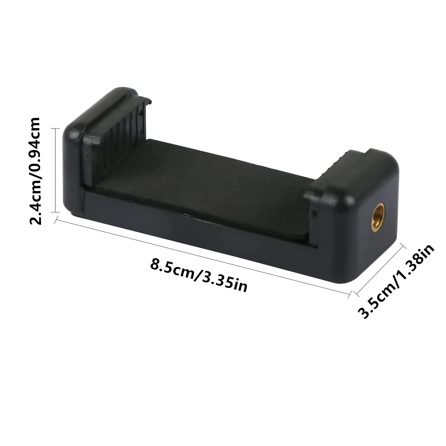 Praqecz Universal Cell Phone Tripod Mount Adapter, Phone Holder Clip Connector Head Used For Monopod Selfie Stick Travel Mini Flexible Tripod And More