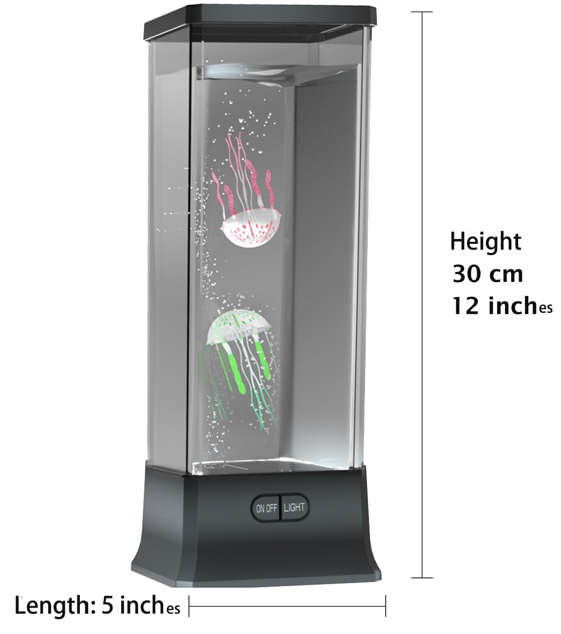 Colorlife Electric Jellyfish Tank Table Lamp With Color Changing Light For Kids Men Women Home Deco For Room Mood Light For Relax(Black)