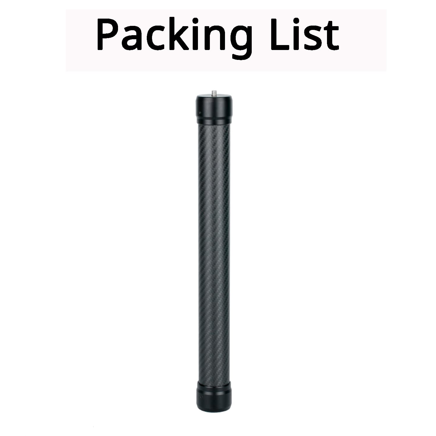 Hafoko Professional Carbon Fiber Extension Monopod Pole Stick Rod 1/4'' Compatible For Dji Rs4/Rs4 Pro/Rs3 Mini/Rs3/Rs3 Pro/Rs2/Rsc2/Ronin S/Ronin Sc/Zhiyun Crane 2 Crane 3 Weebill Gimbal Stabilizer