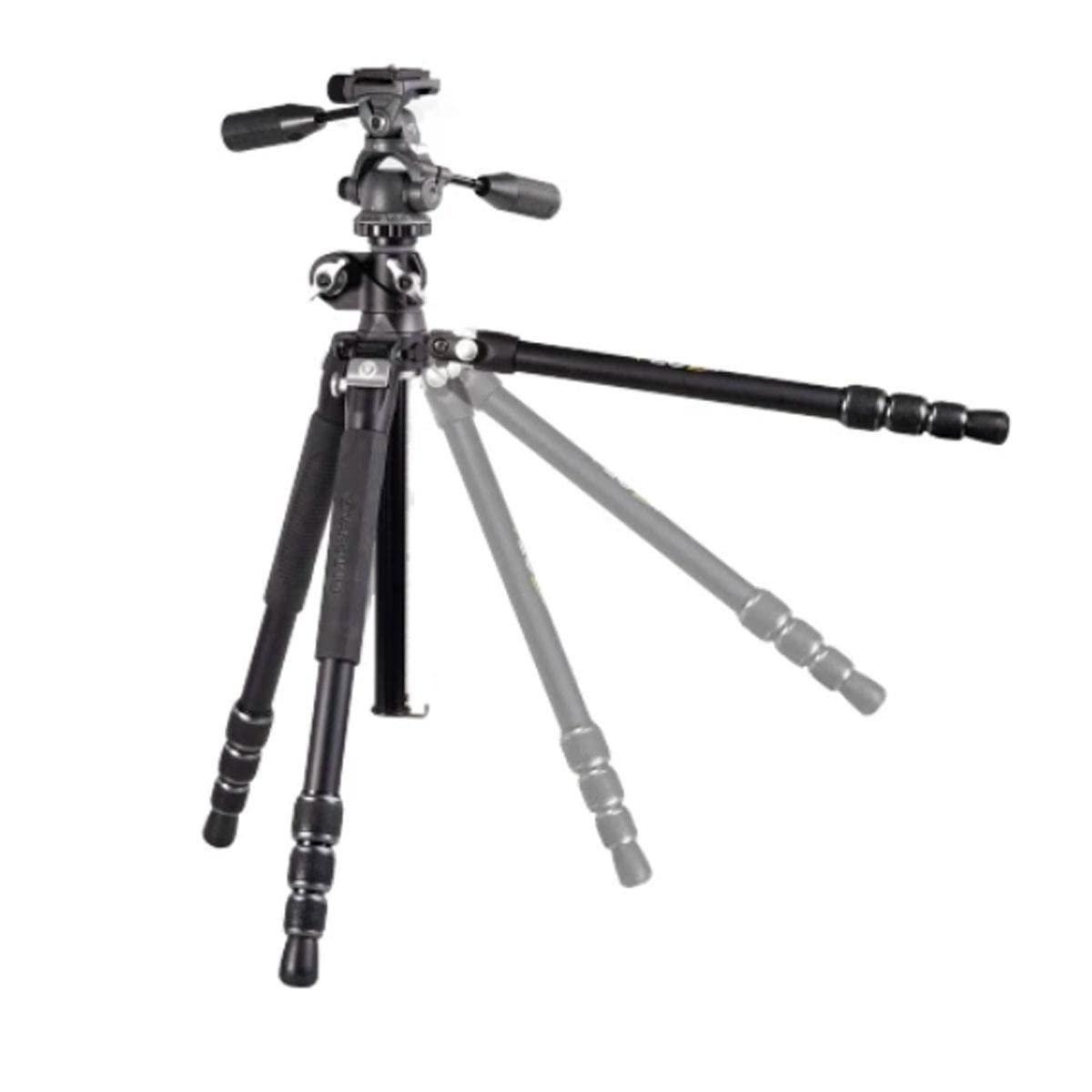 Vanguard Veo3T+264Ap Aluminum Travel Tripod With Pan Head And Multi-Angle Center Column For Overhead Shots
