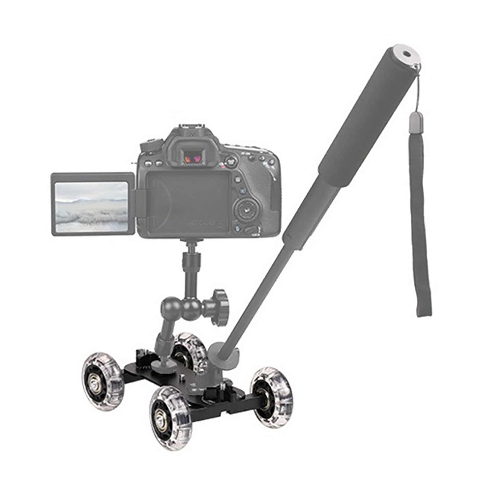 Dbeixiwei Photography Rail Stand Dolly Stabilizer Mobile Rolling Sliding Dolly Car For Camera Accessories