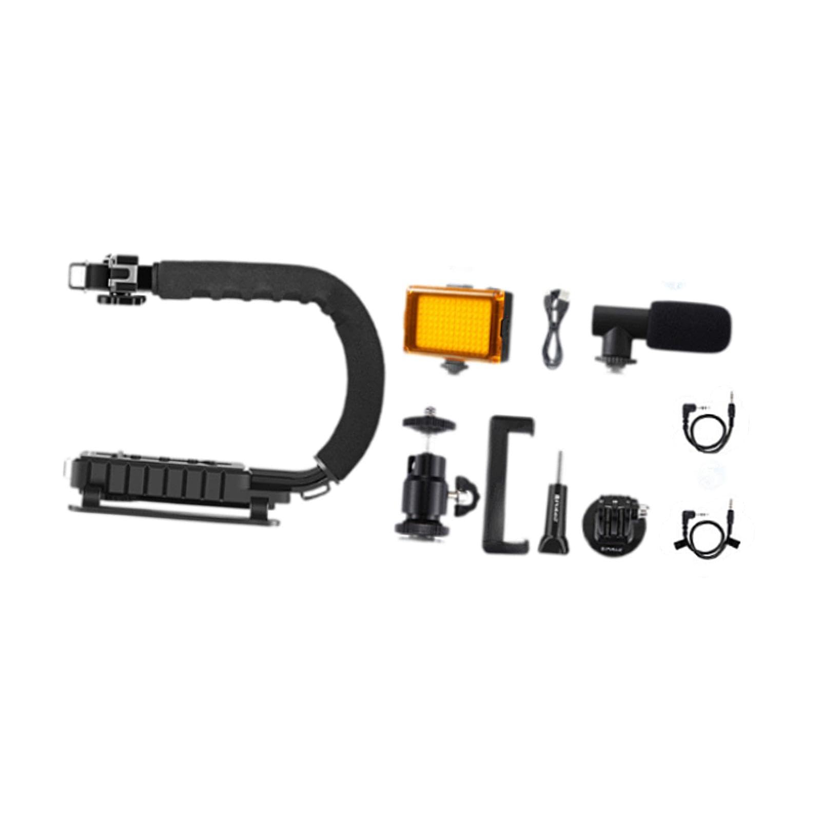Baotyjie Camera Video Stabilizer,C Shaped Dv Bracket Stabilizer Black,Compatible U/C Shape Portable,Handheld Dv Bracket Stabilizer