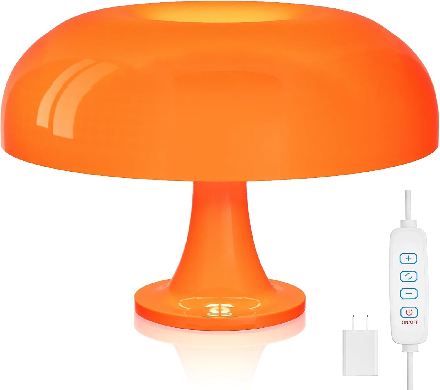 Ldsk Orange Mushroom Lamp For Room Aesthetic Modern Lighting For Bedroom Mid Century Modern Lamp Mushroom Table Lamp Cool Retro Living Room Decor & Bedroom Decor