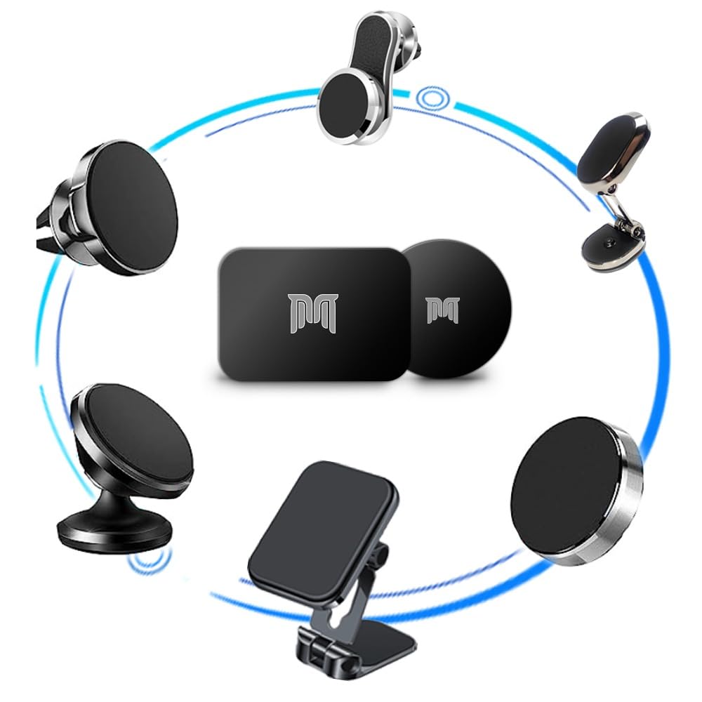Magder 4 Pack Ultra Slim Metal Plates For Phone Case, Compatible With Any Phone Magnet For Car